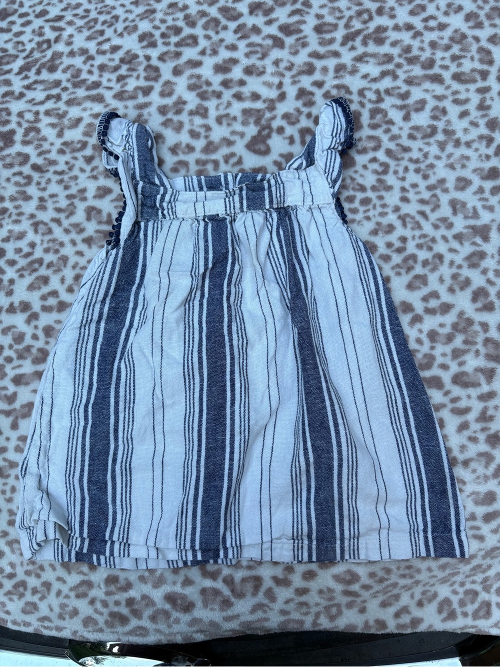 Carters Girls Navy and White Striped Summer Top Size 5